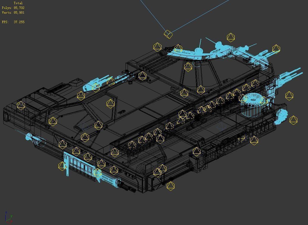 Spaceship - indoor - floor 3D model_2
