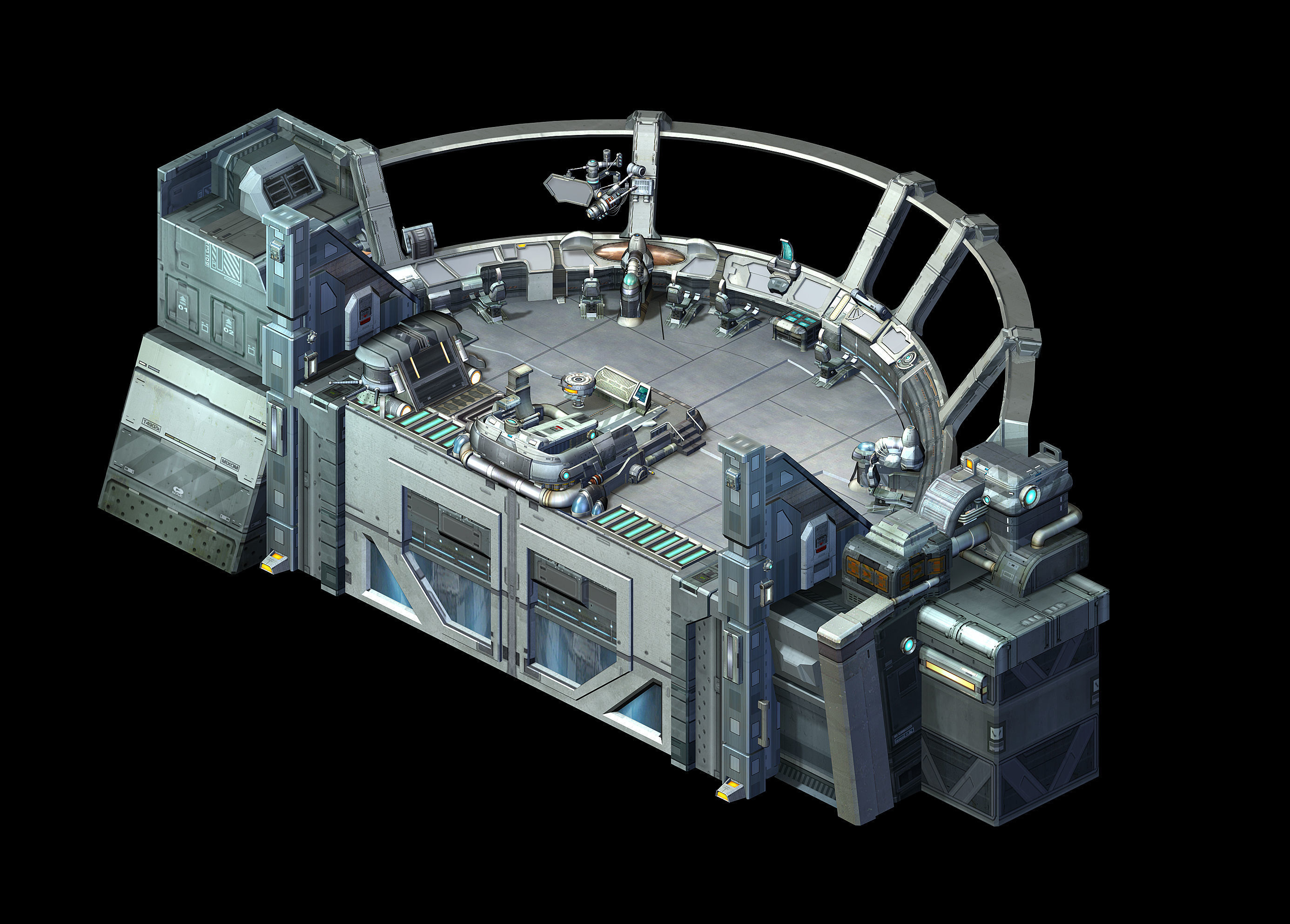 Spaceship - indoor - console 3D model_3