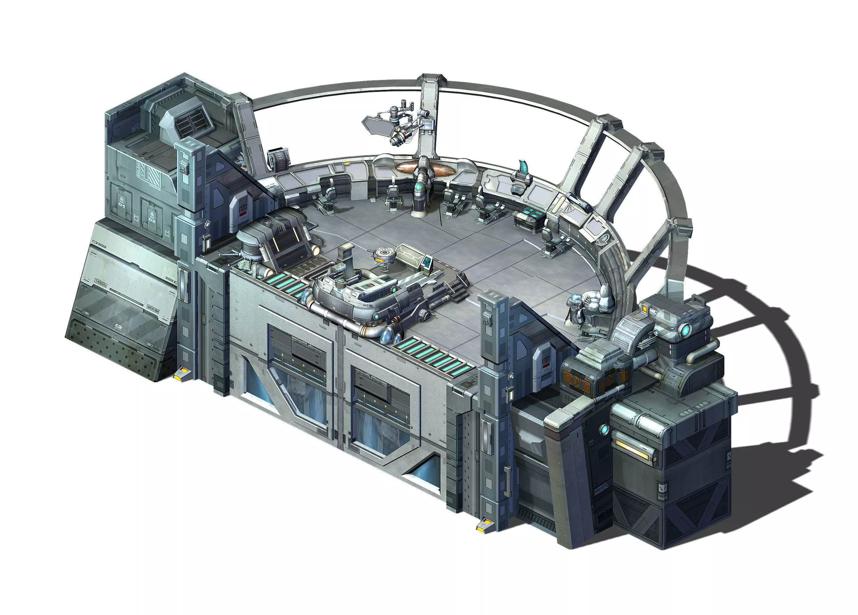 Spaceship - indoor - console 3D model_0