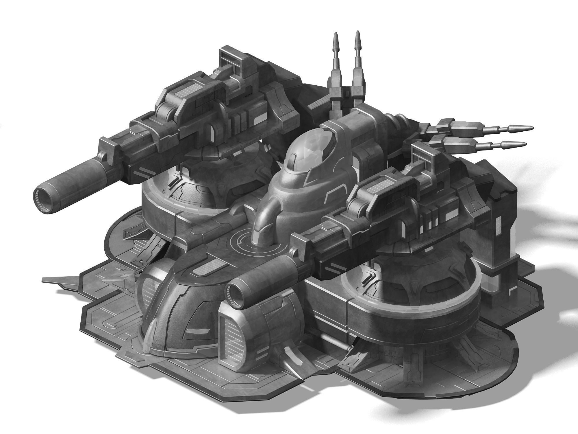 Spaceship - guardian turret 02 3D model_3