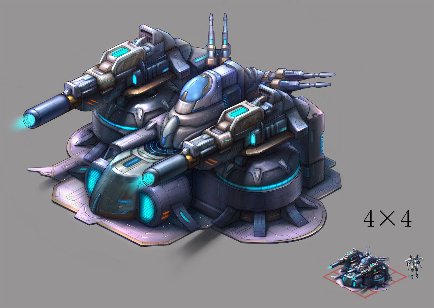 Spaceship - guardian turret 02 3D model_4