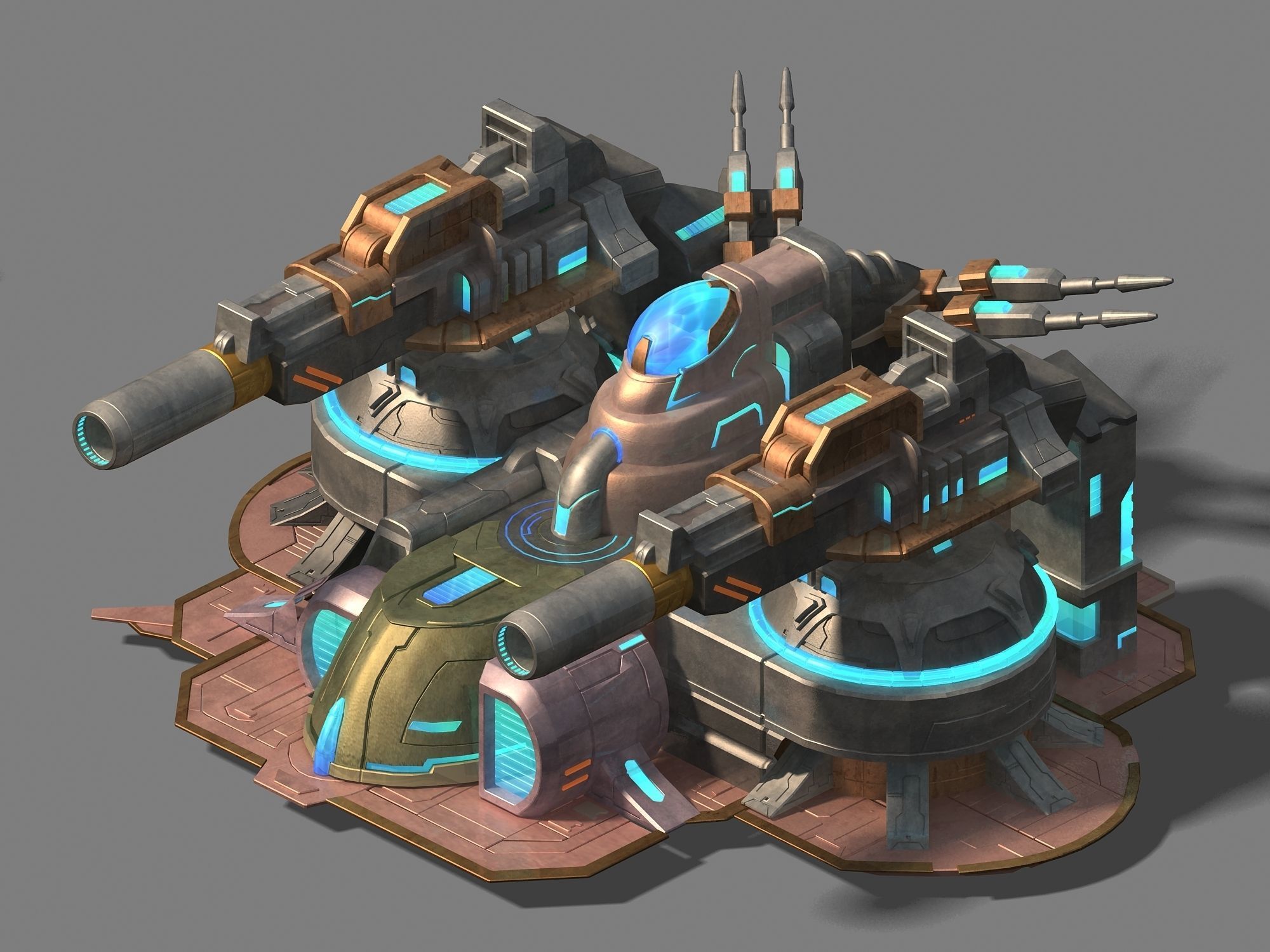 Spaceship - guardian turret 02 3D model_5