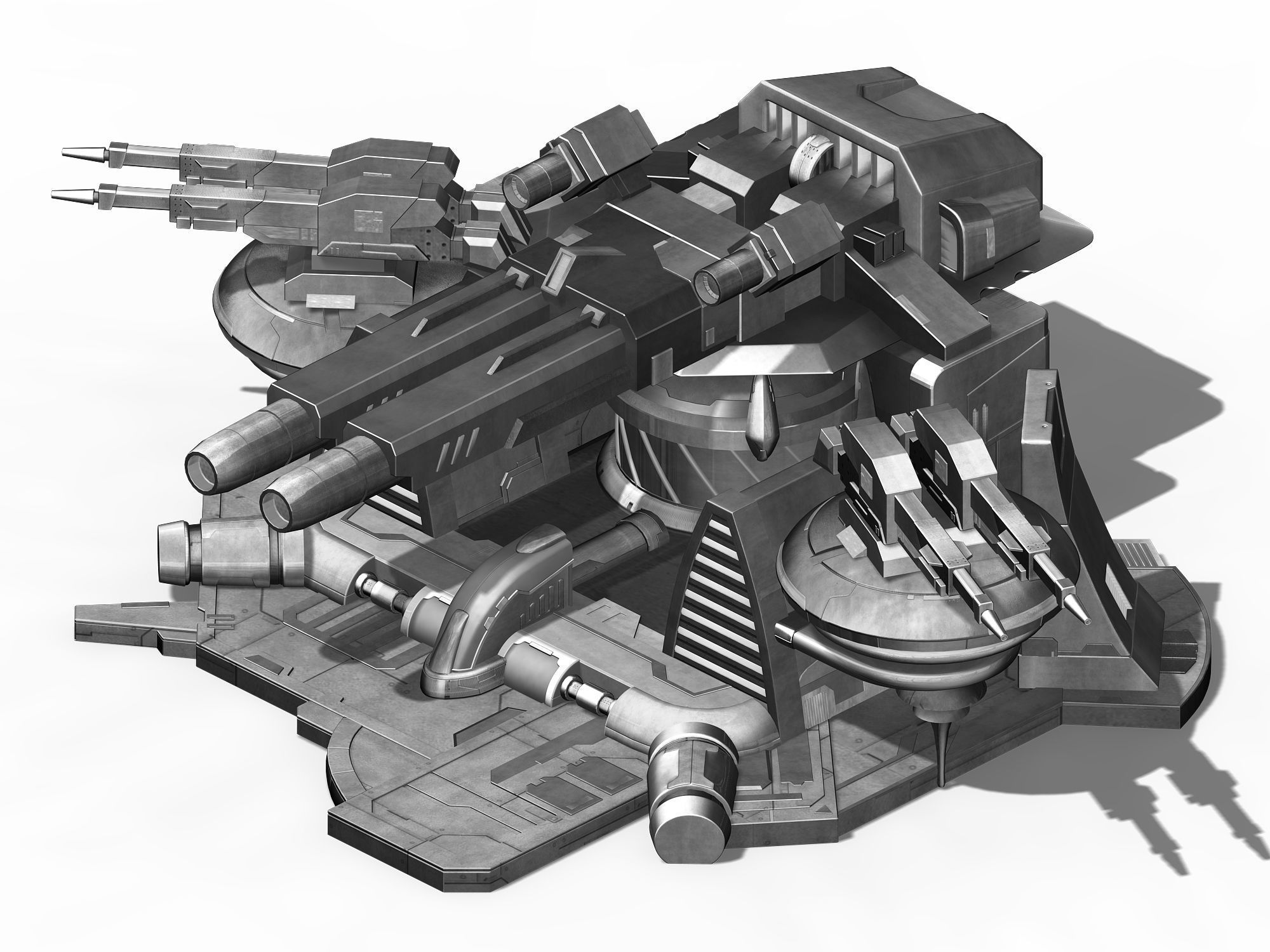 Spaceship - guardian turret 03 3D model_5
