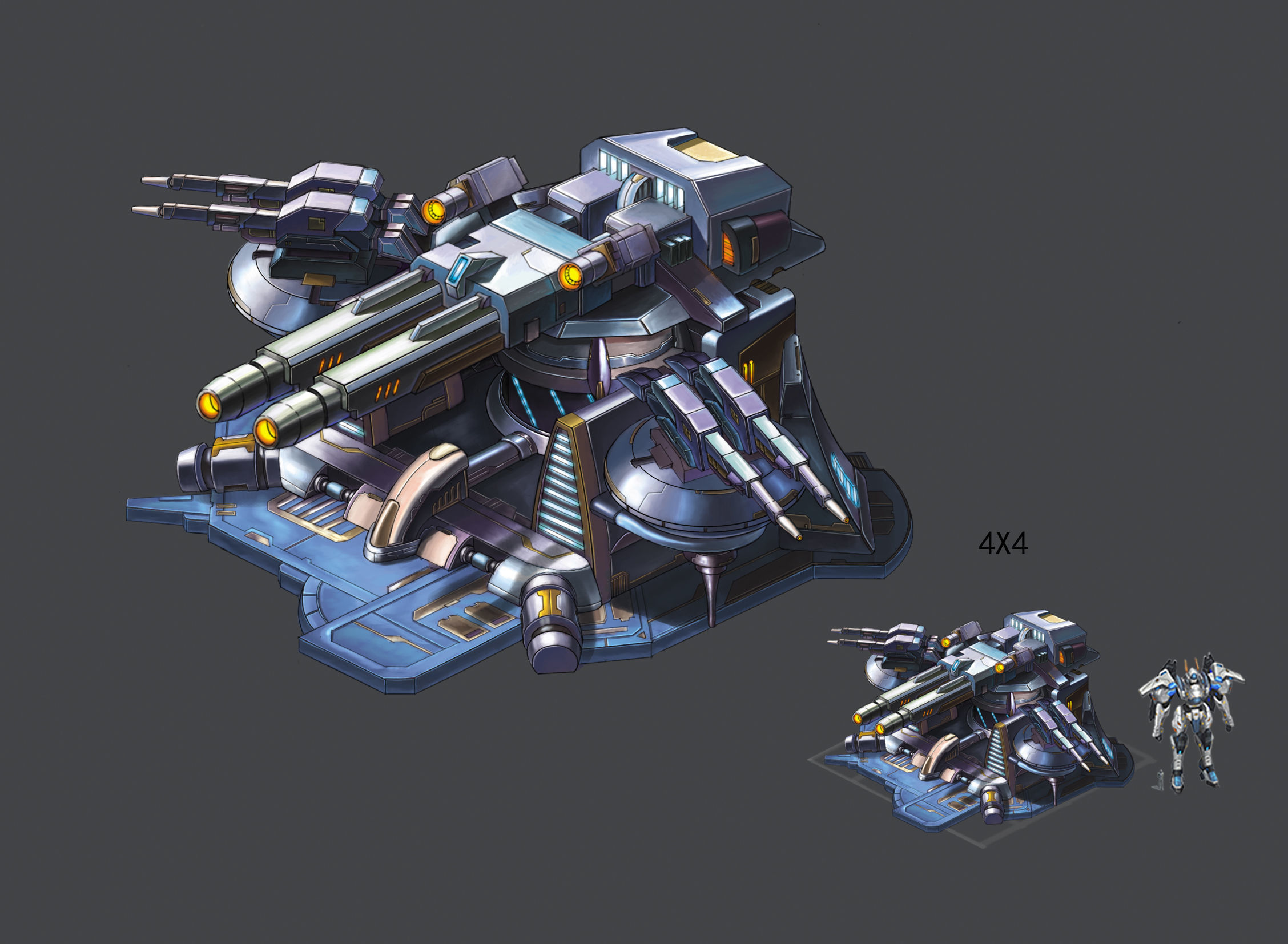 Spaceship - guardian turret 03 3D model_3