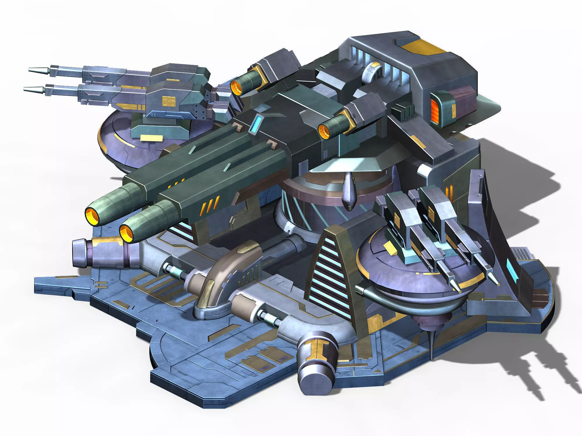 Spaceship - guardian turret 03 3D model_0
