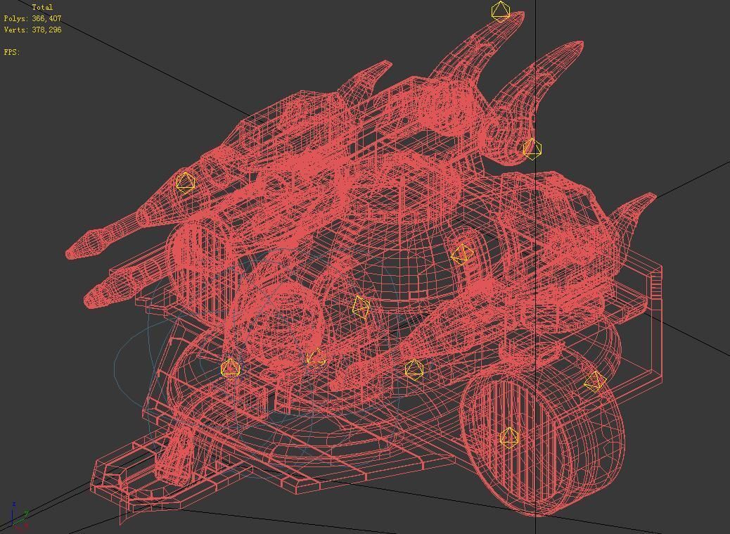 Spaceship - guardian turret 04 3D model_2