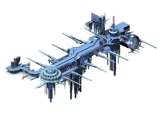 Spaceship - port of call 3D model