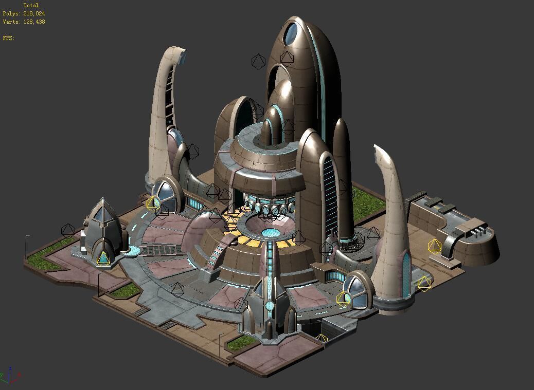 Spaceship - Endurance Module Study 03 3D model_2