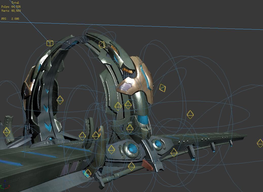 Spaceship - landing 3D model_1