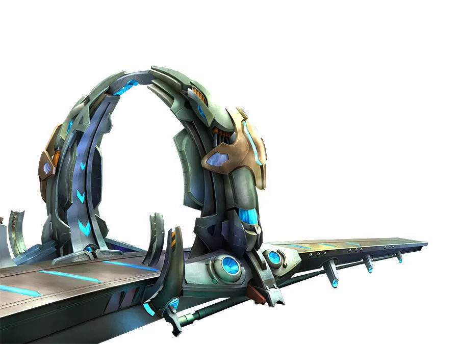 Spaceship - landing 3D model_0