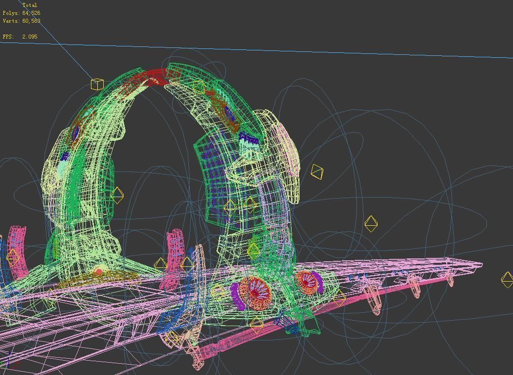 Spaceship - landing 3D model_2