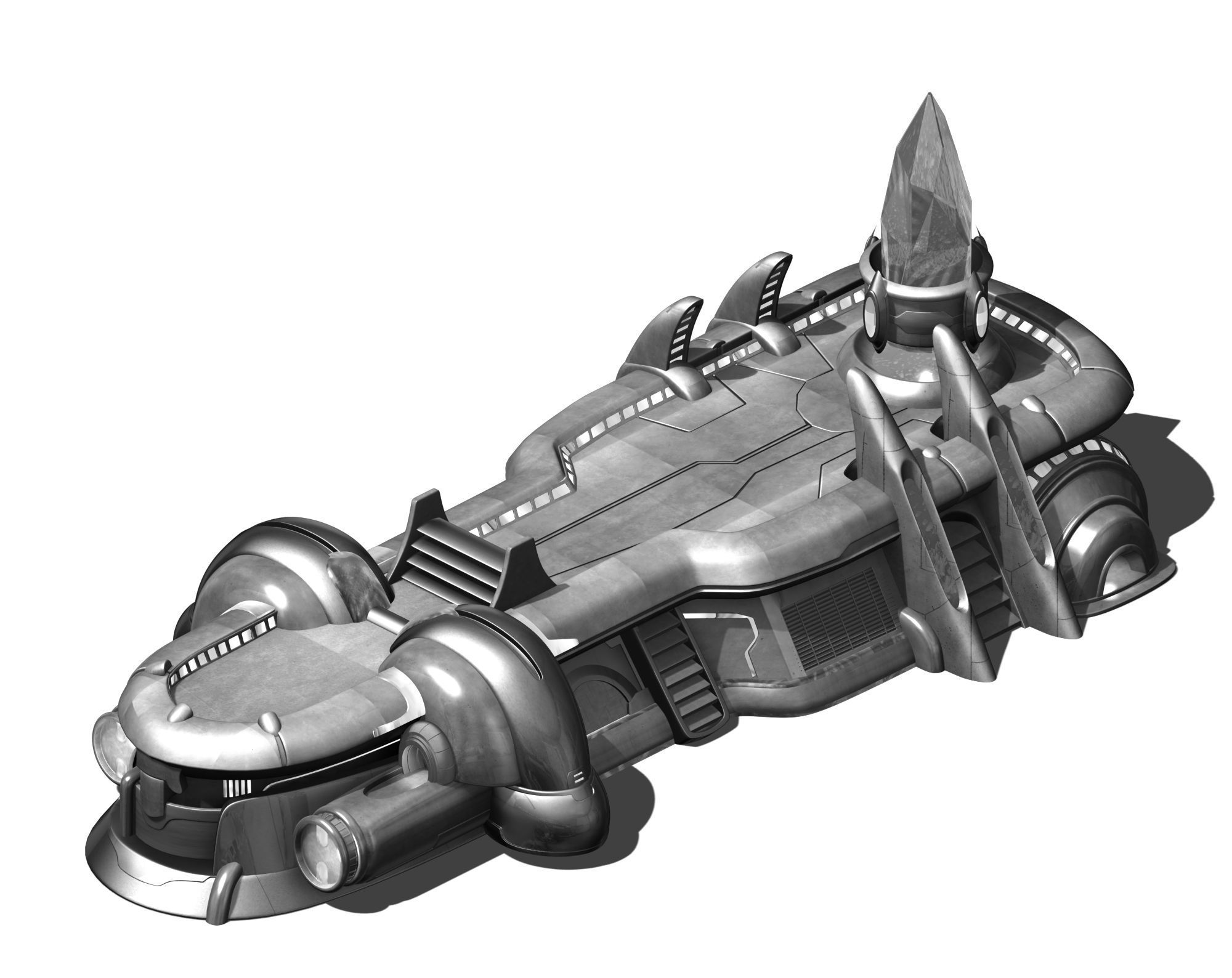 Machine-war-coal cargo 3D model_6