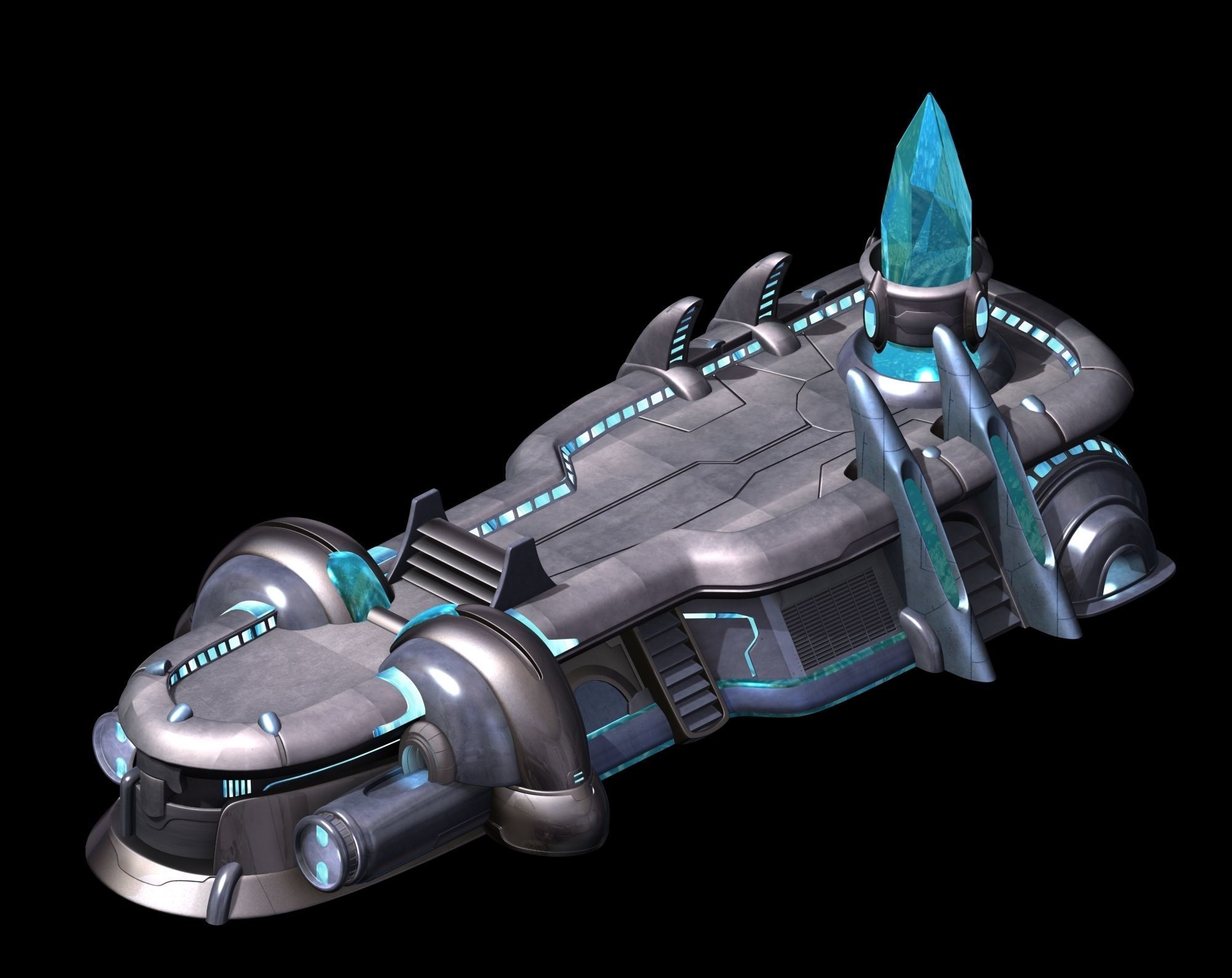 Machine-war-coal cargo 3D model_2