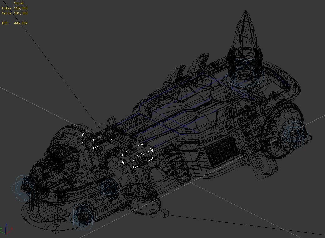 Machine-war-coal cargo 3D model_5