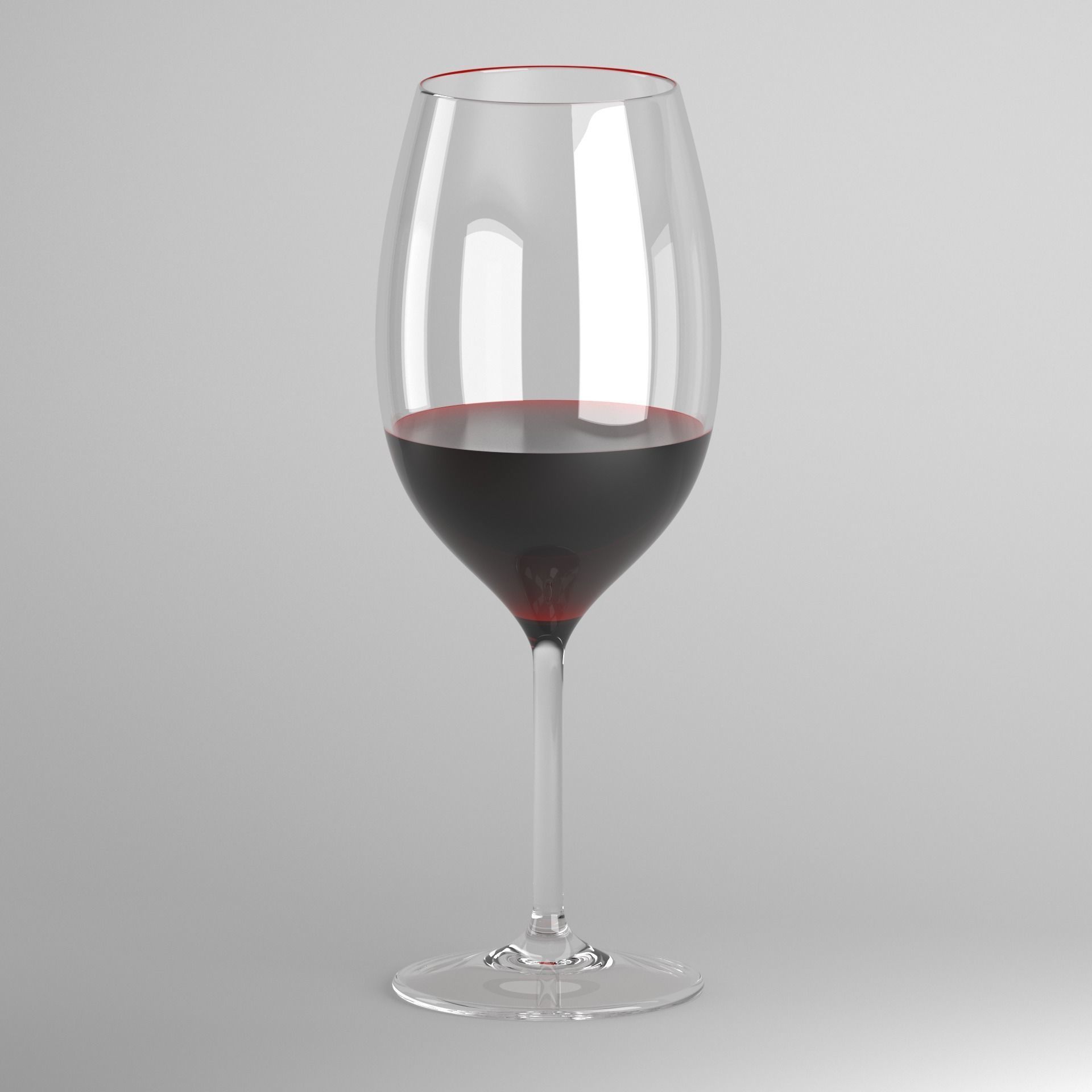 Red Wine Glass 3D model_3