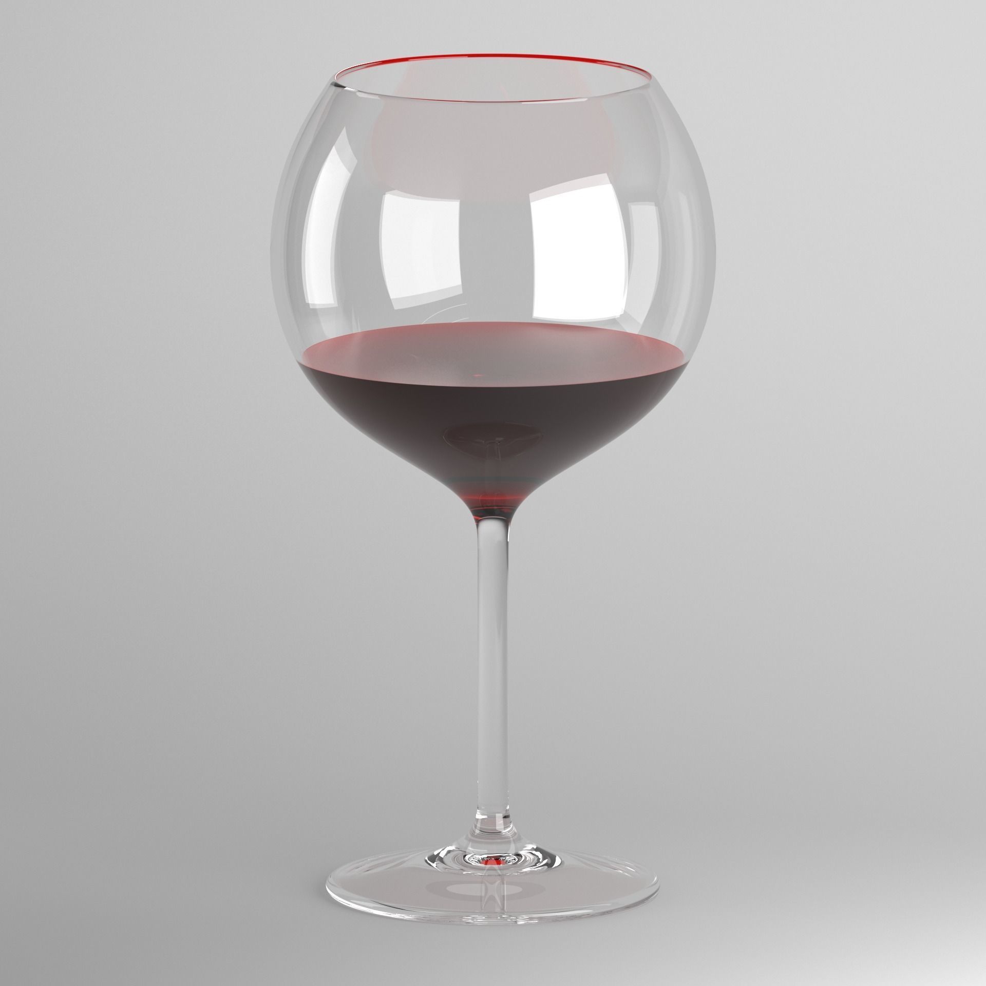 Red Wine Glass 3D model_6