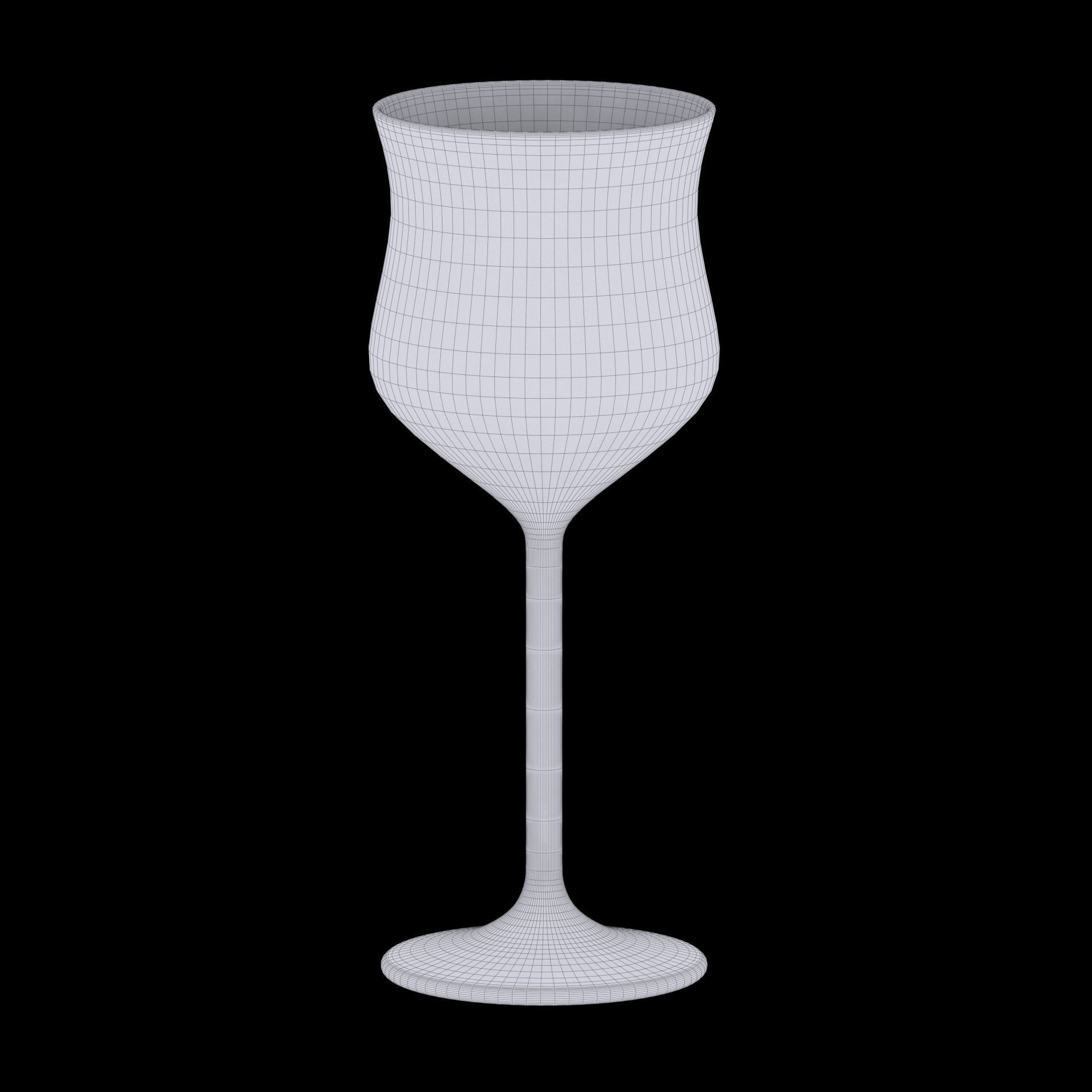 Red Wine Glass 3D model_16