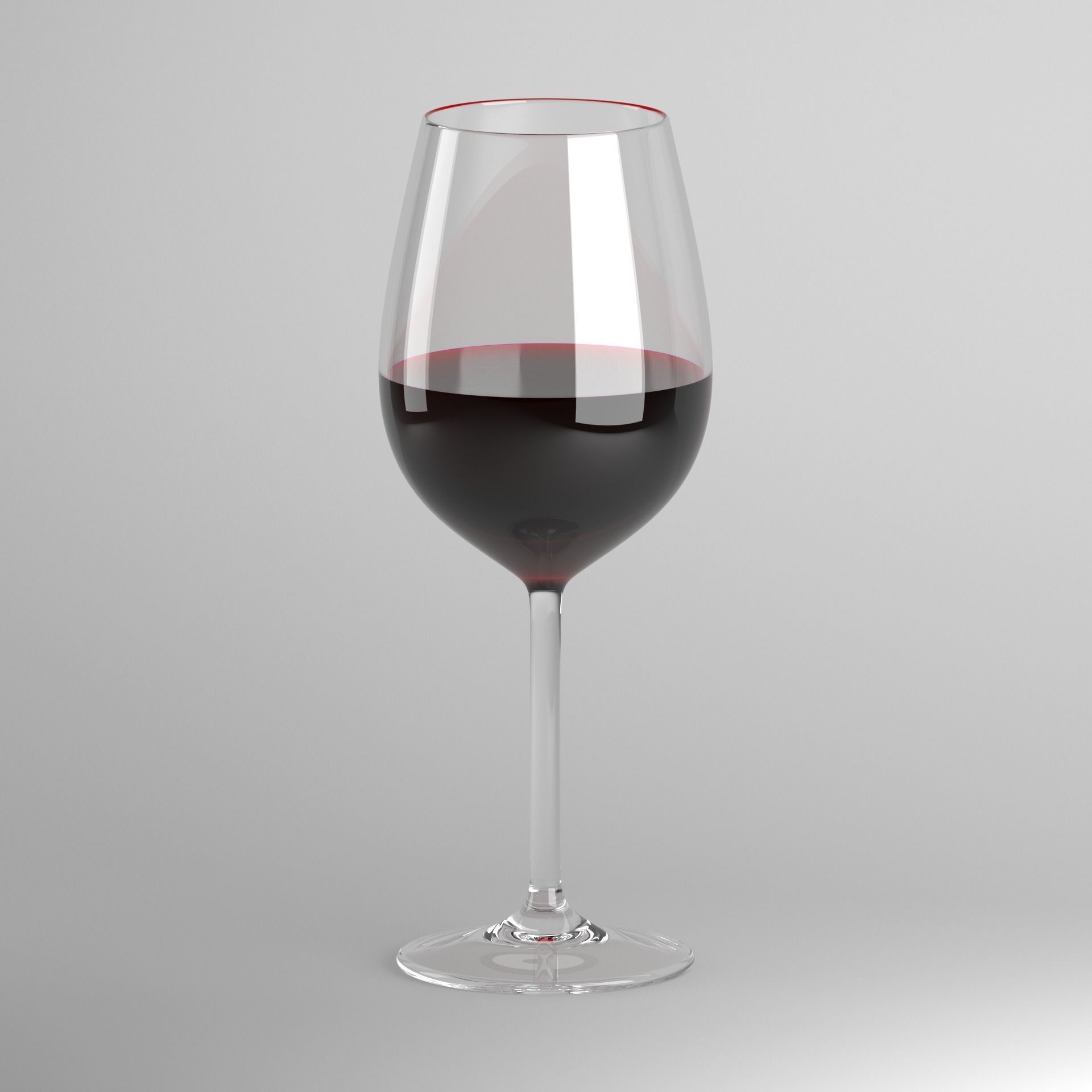 Red Wine Glass 3D model_4