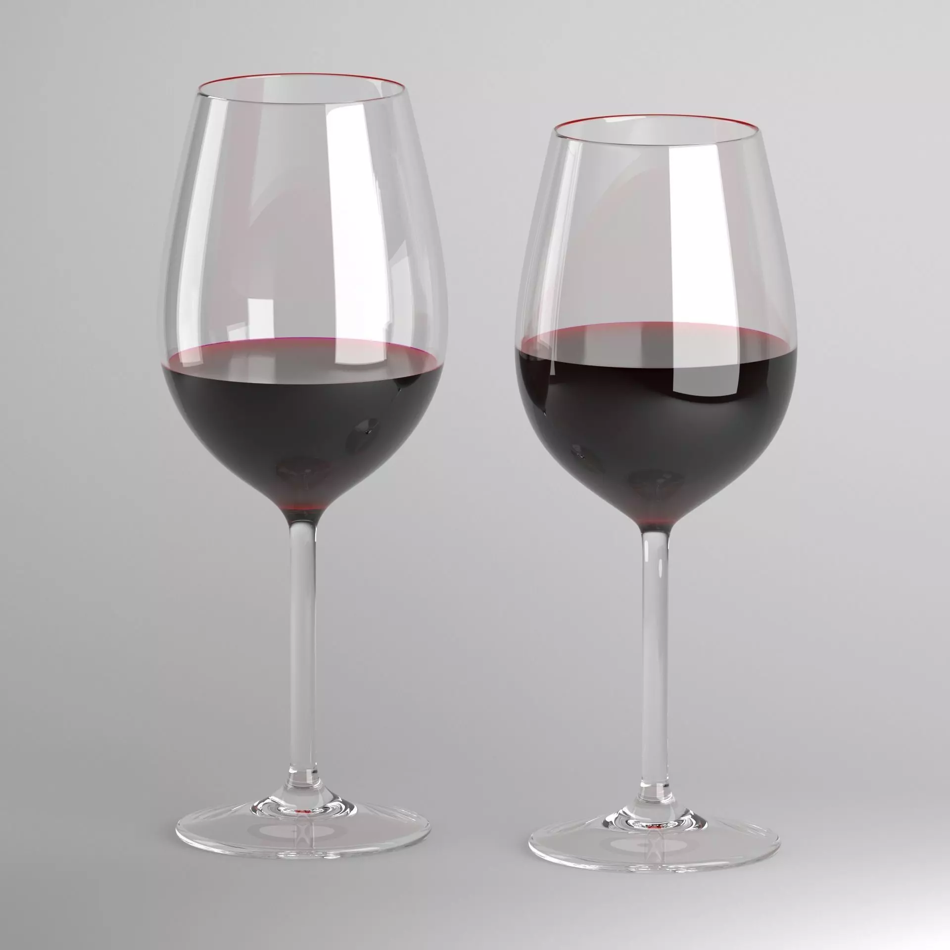 Red Wine Glass 3D model_0