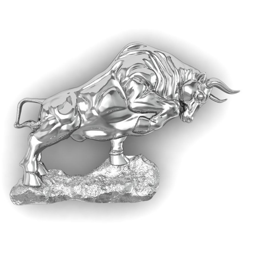   Bull relief  3D print model_1