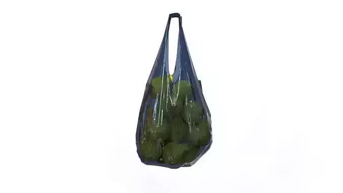 Plastic bag Low-poly 3D model
