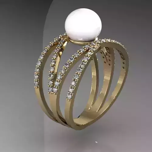 fashion ring with pearl  