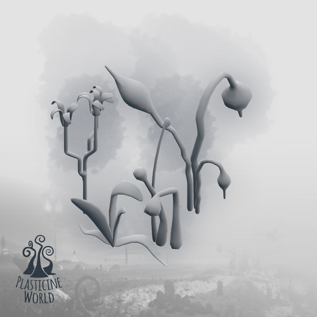 High Poly Magic Forest In the Plasticine World LODs Low-poly 3D model_94
