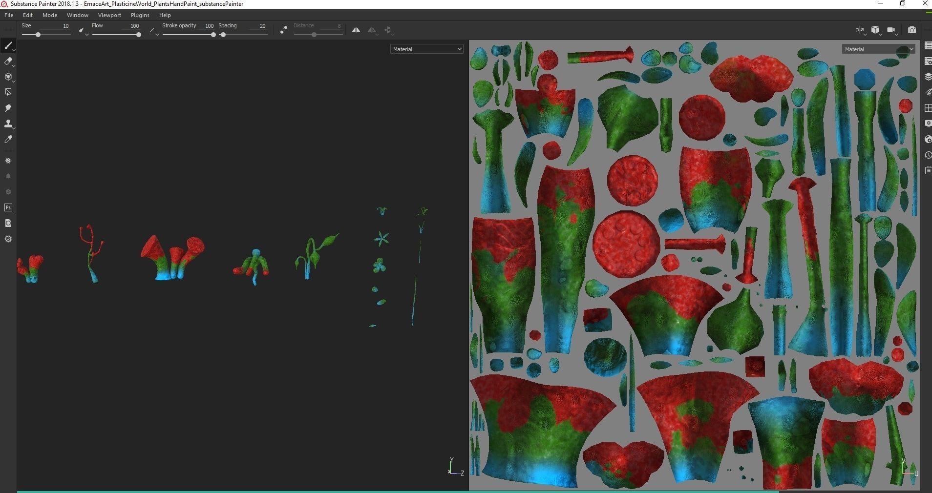 High Poly Magic Forest In the Plasticine World LODs Low-poly 3D model_20