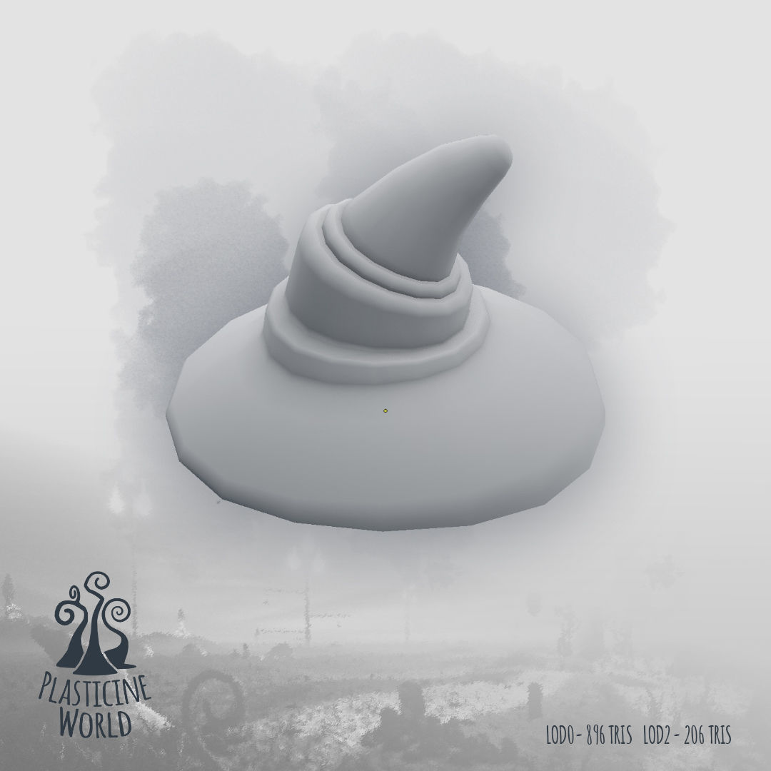 High Poly Magic Forest In the Plasticine World LODs Low-poly 3D model_111