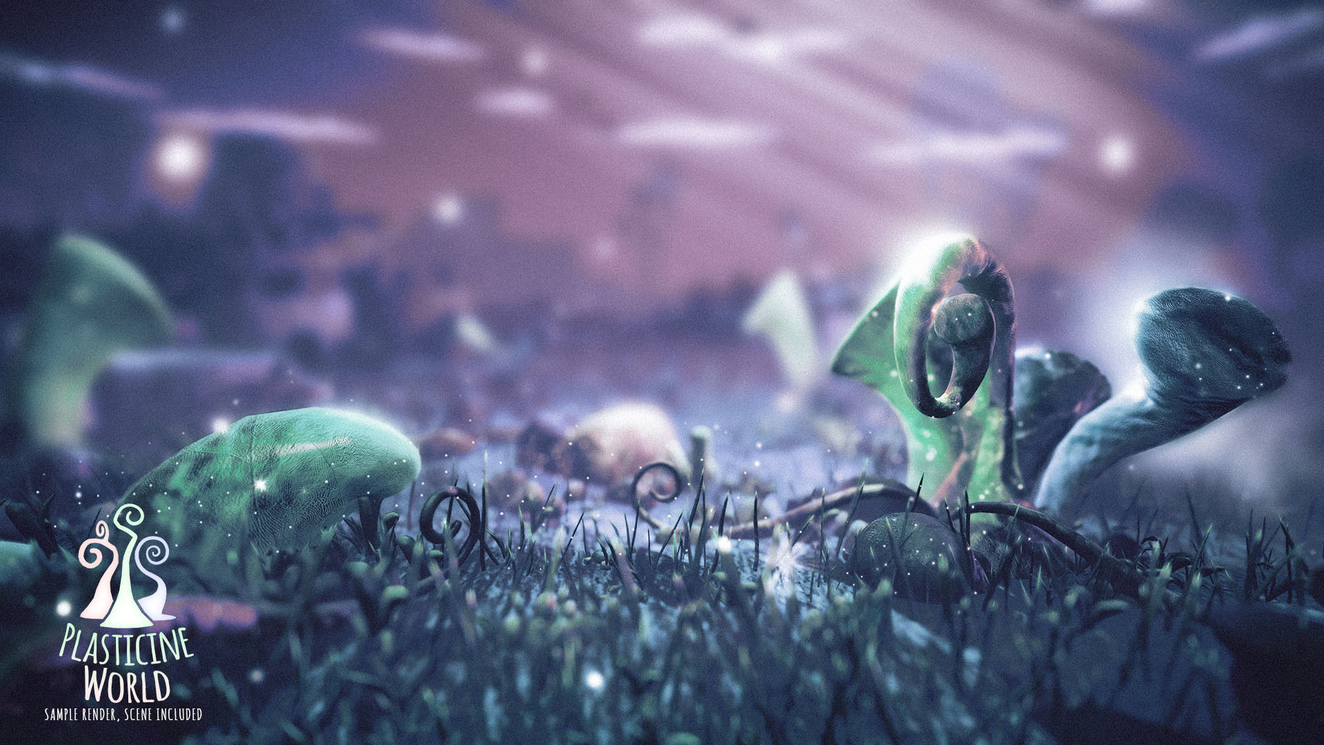 High Poly Magic Forest In the Plasticine World LODs Low-poly 3D model_12
