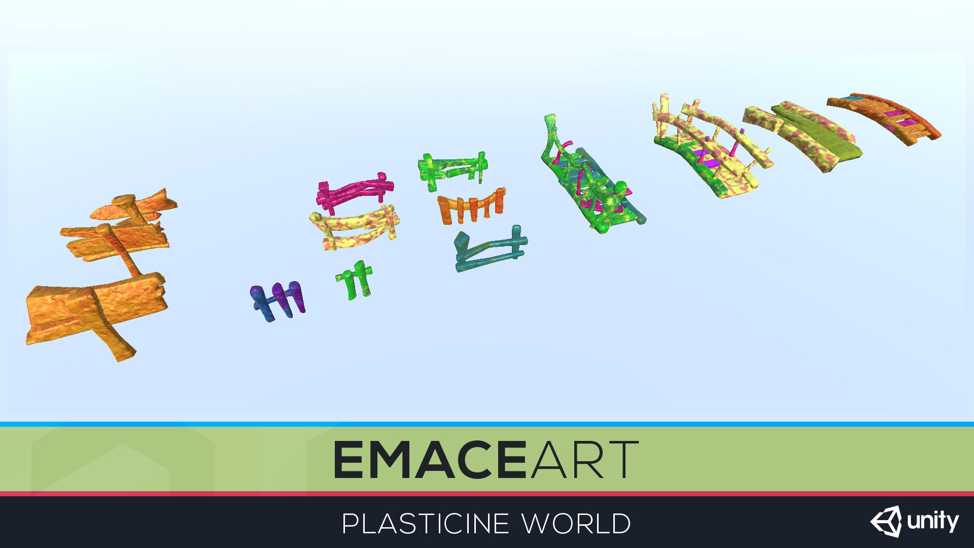 High Poly Magic Forest In the Plasticine World LODs Low-poly 3D model_48