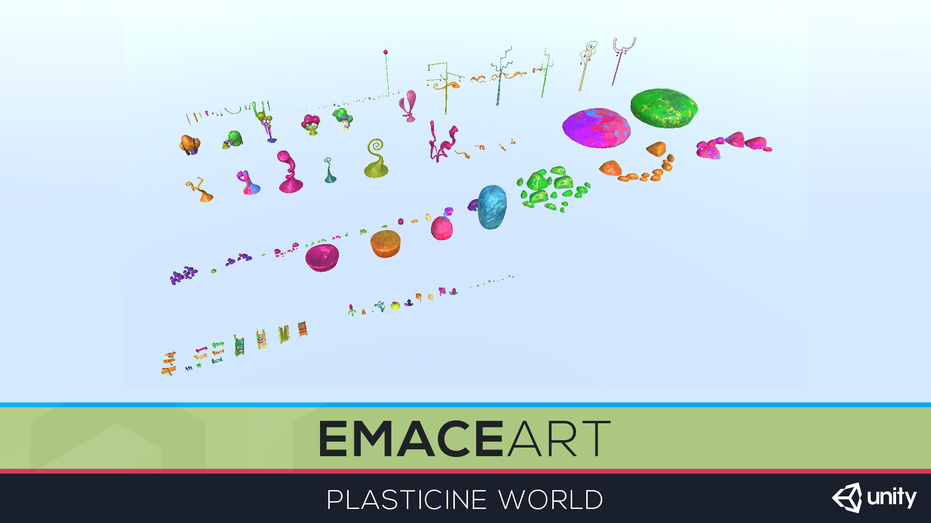 High Poly Magic Forest In the Plasticine World LODs Low-poly 3D model_28