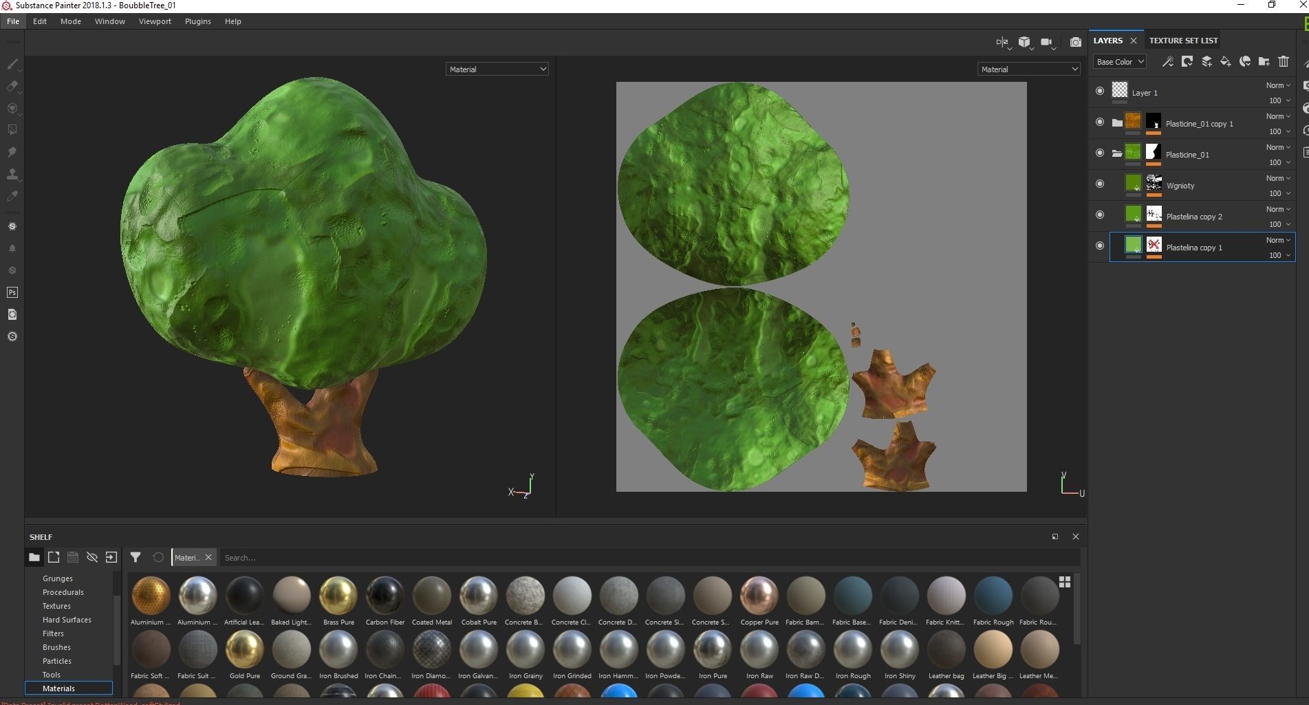 High Poly Magic Forest In the Plasticine World LODs Low-poly 3D model_119