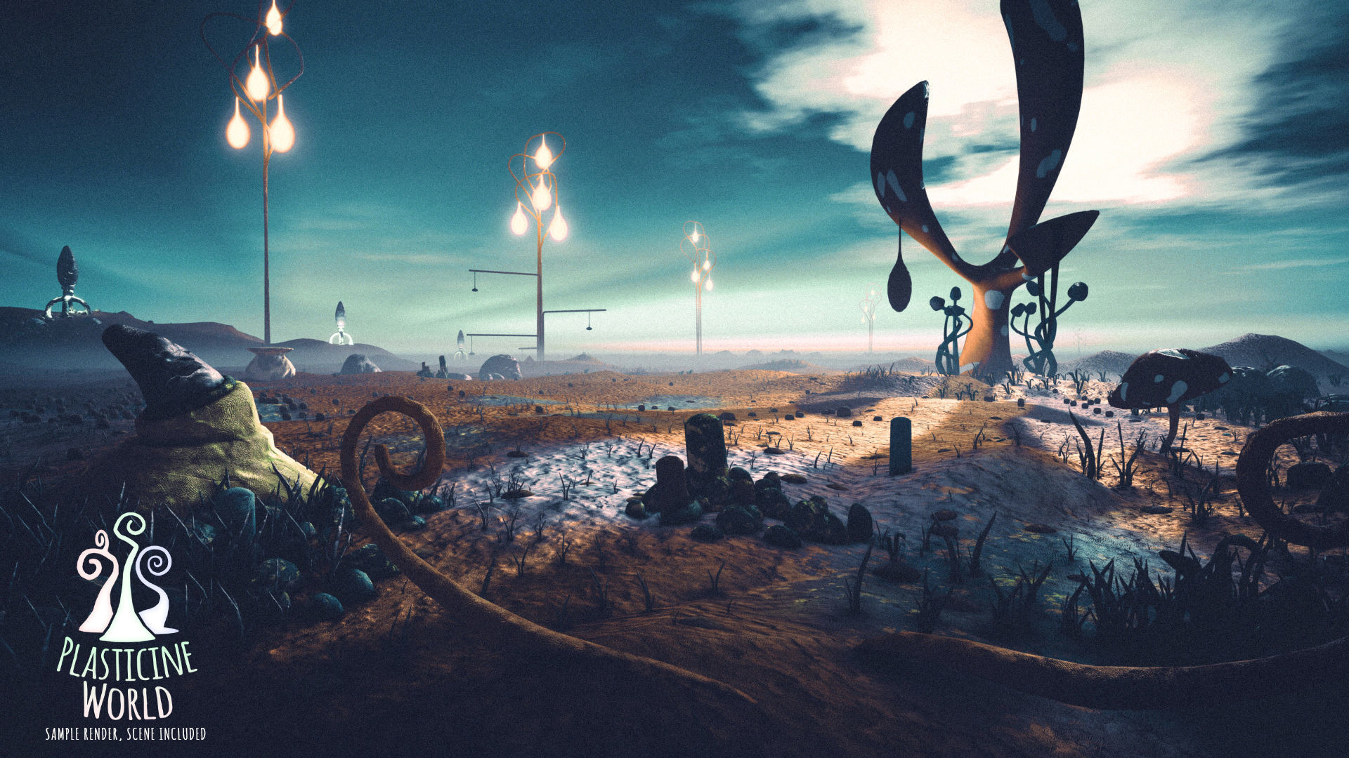 High Poly Magic Forest In the Plasticine World LODs Low-poly 3D model_13