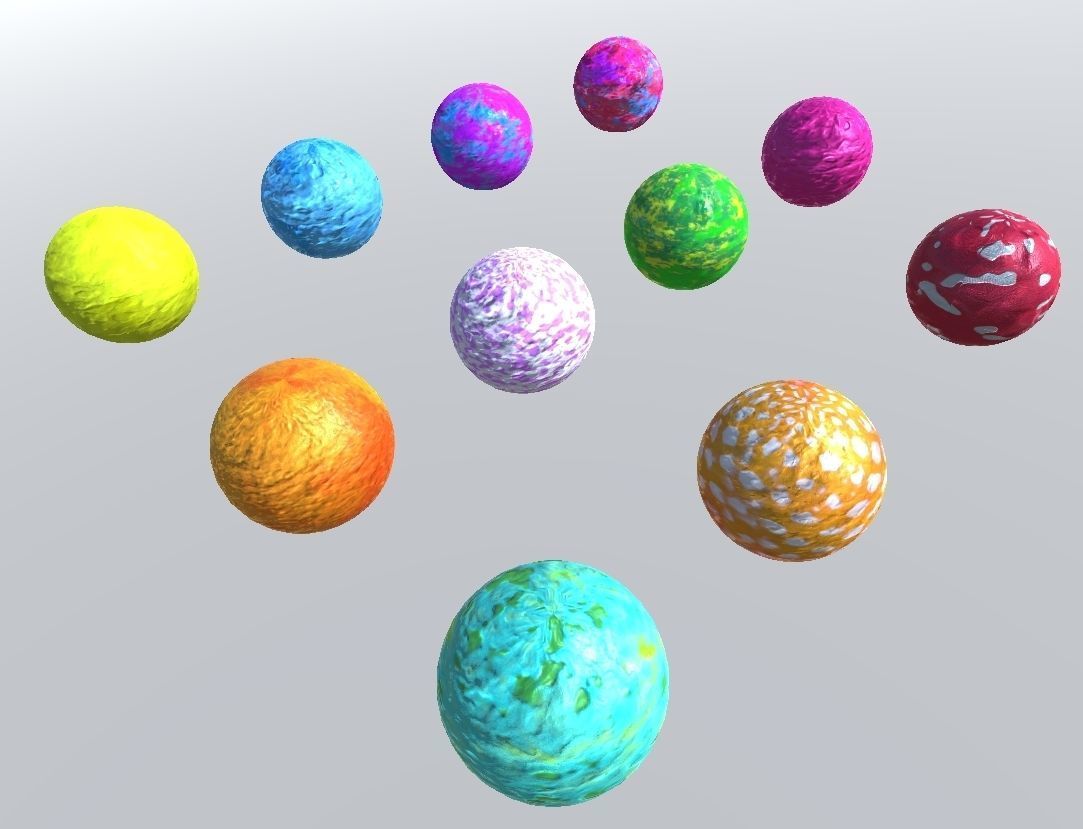High Poly Magic Forest In the Plasticine World LODs Low-poly 3D model_52