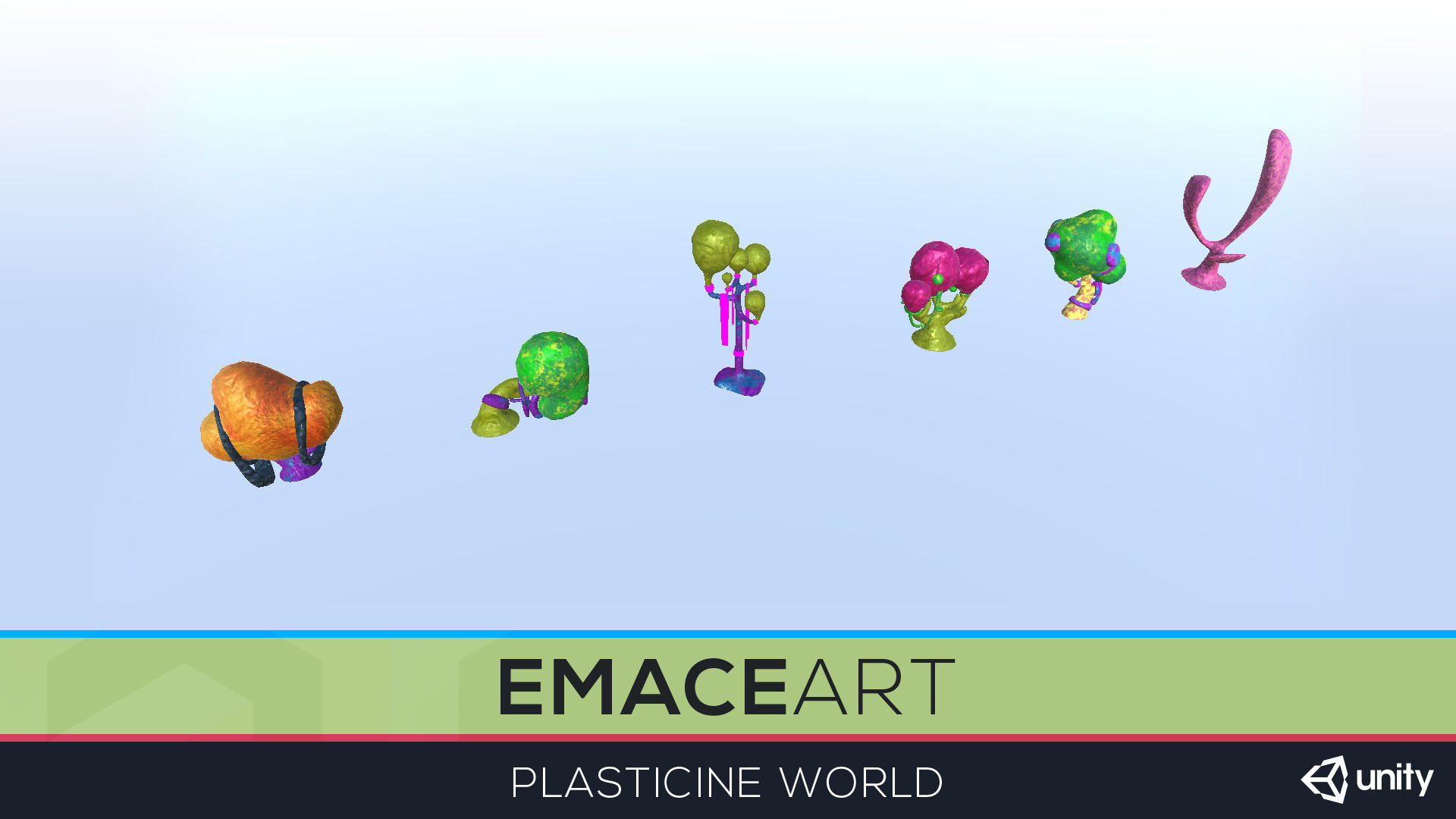 High Poly Magic Forest In the Plasticine World LODs Low-poly 3D model_42