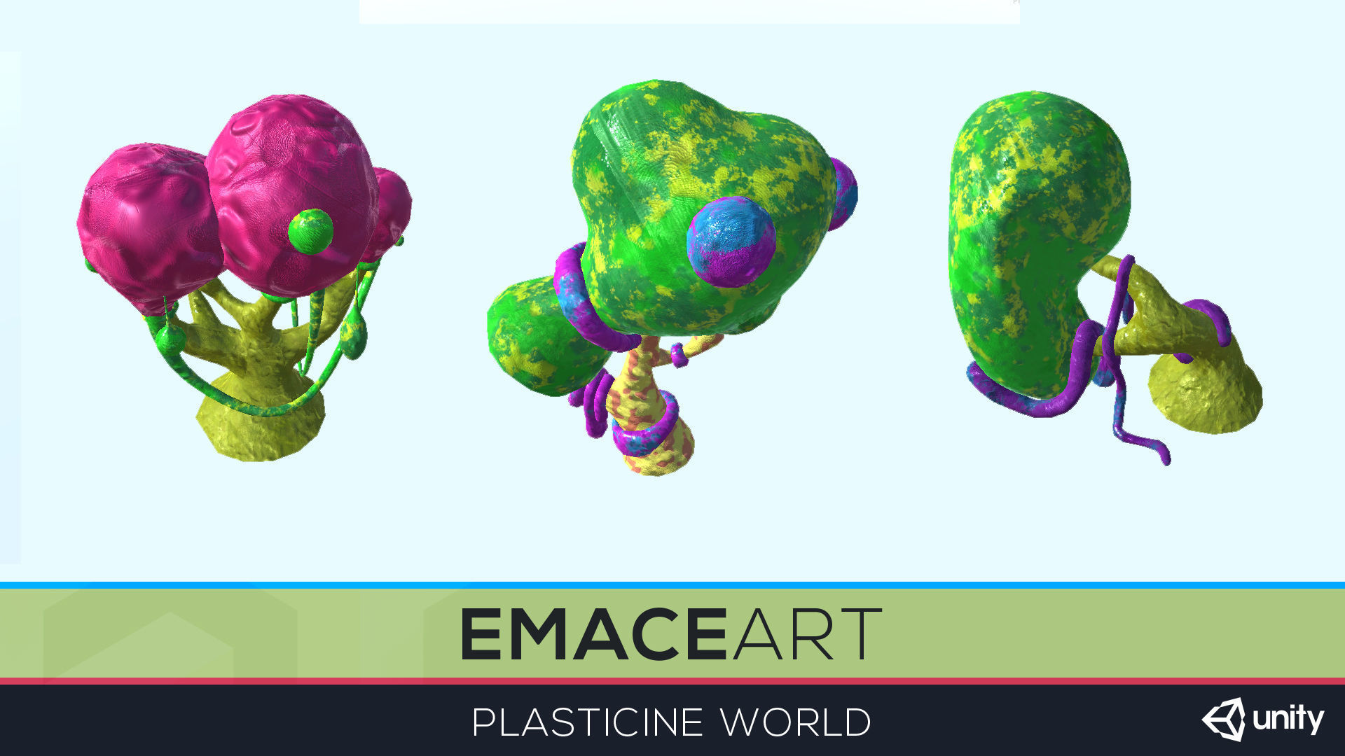 High Poly Magic Forest In the Plasticine World LODs Low-poly 3D model_32