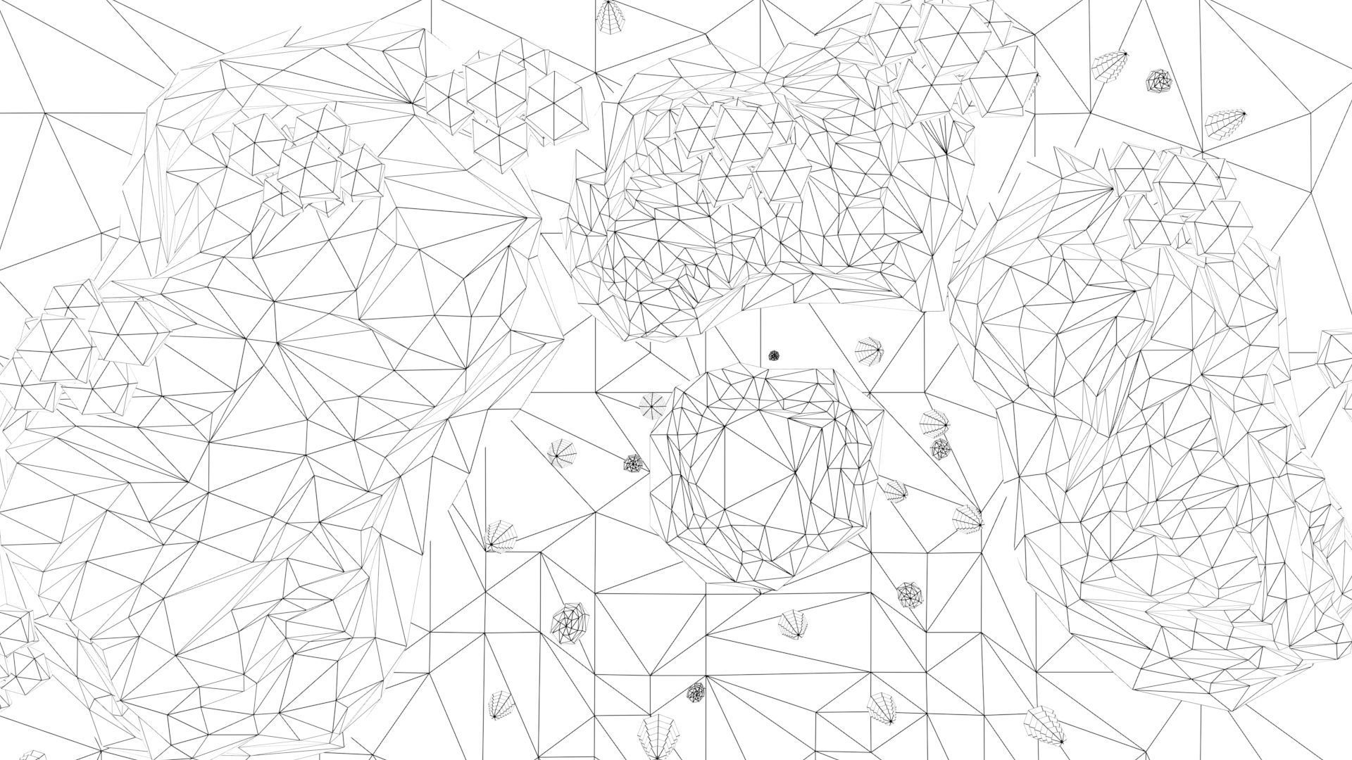 Low Poly Mountain with Crater Lake Scene Low-poly 3D model_27