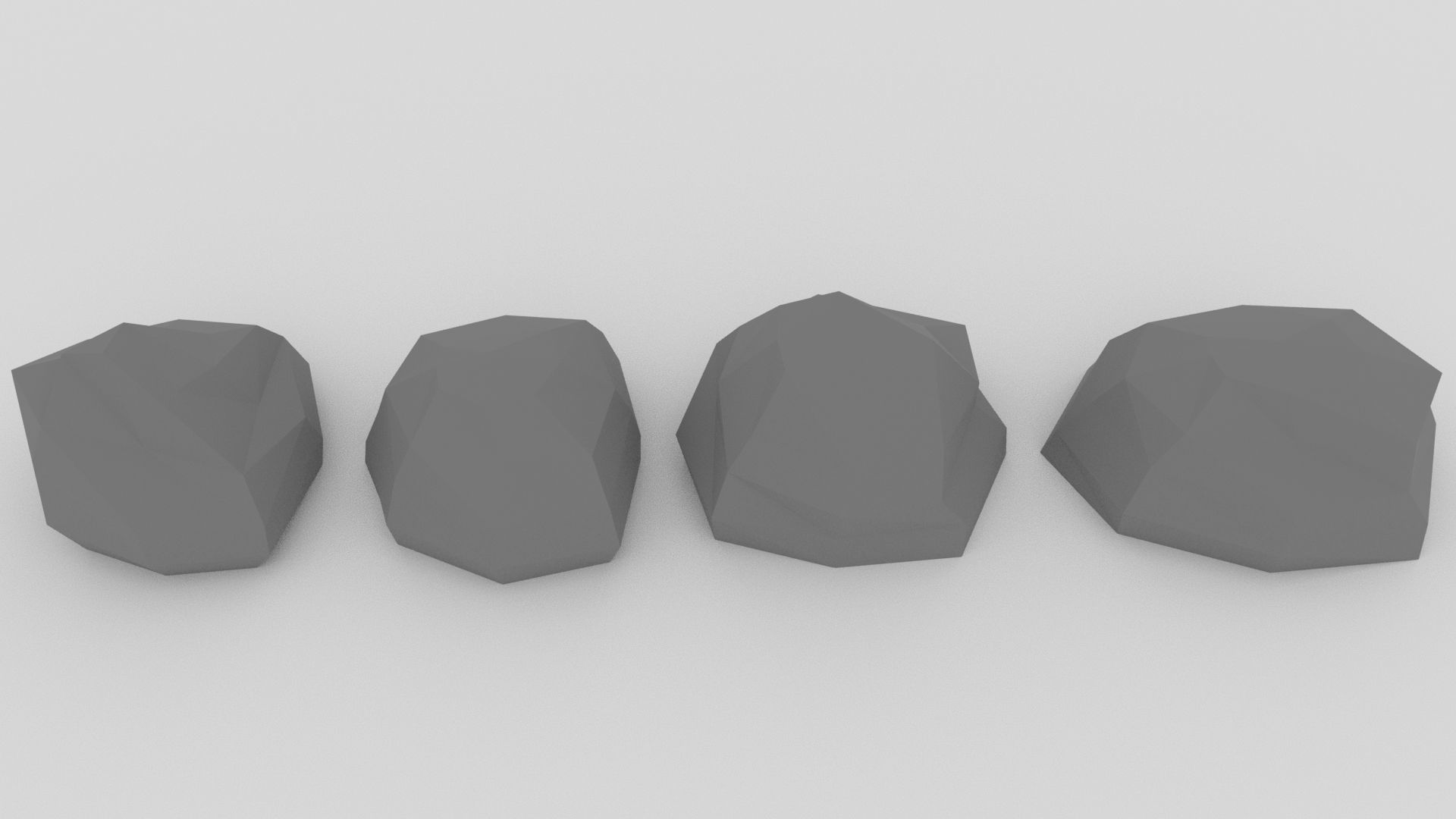 Low Poly Mountain with Crater Lake Scene Low-poly 3D model_59