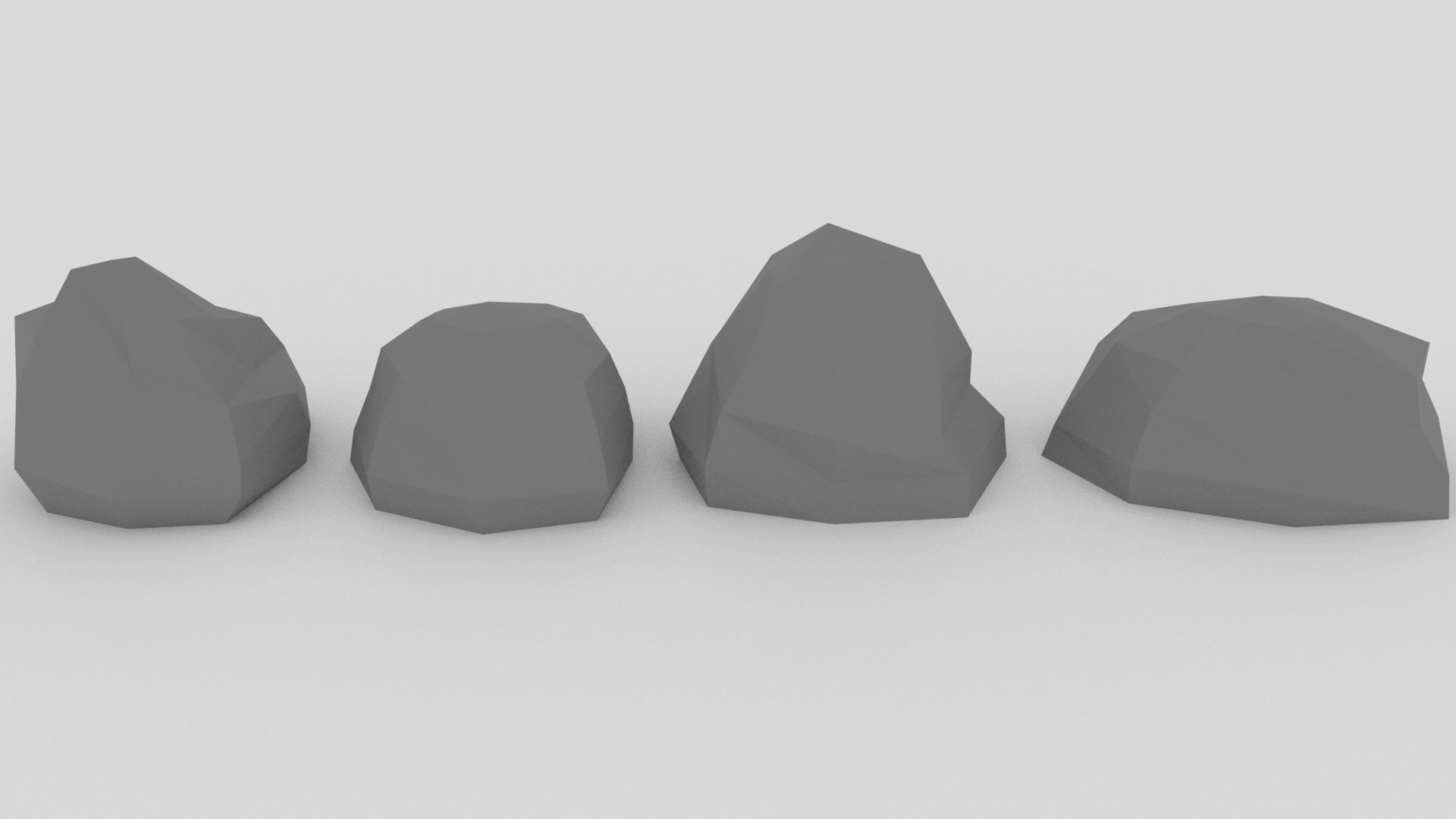 Low Poly Mountain with Crater Lake Scene Low-poly 3D model_58