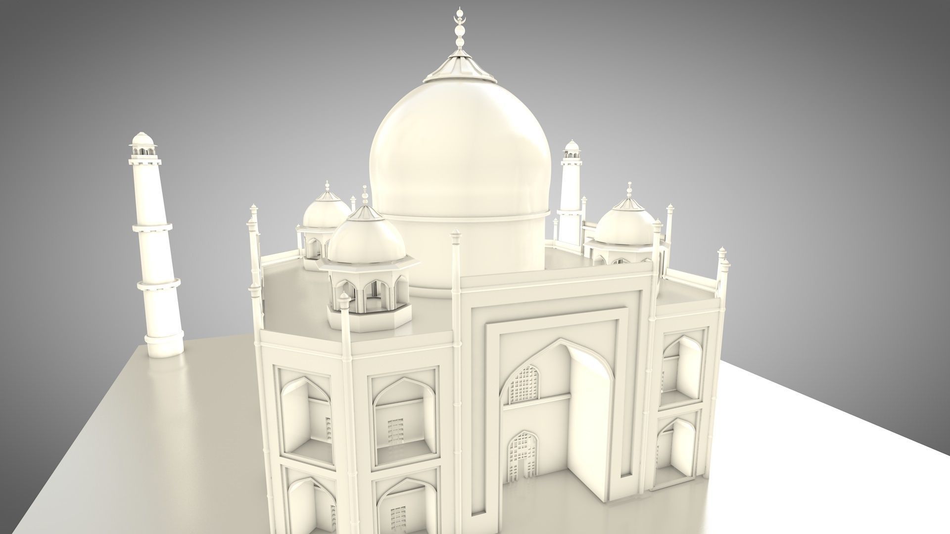 Taj Mahal Low-poly 3D model_1