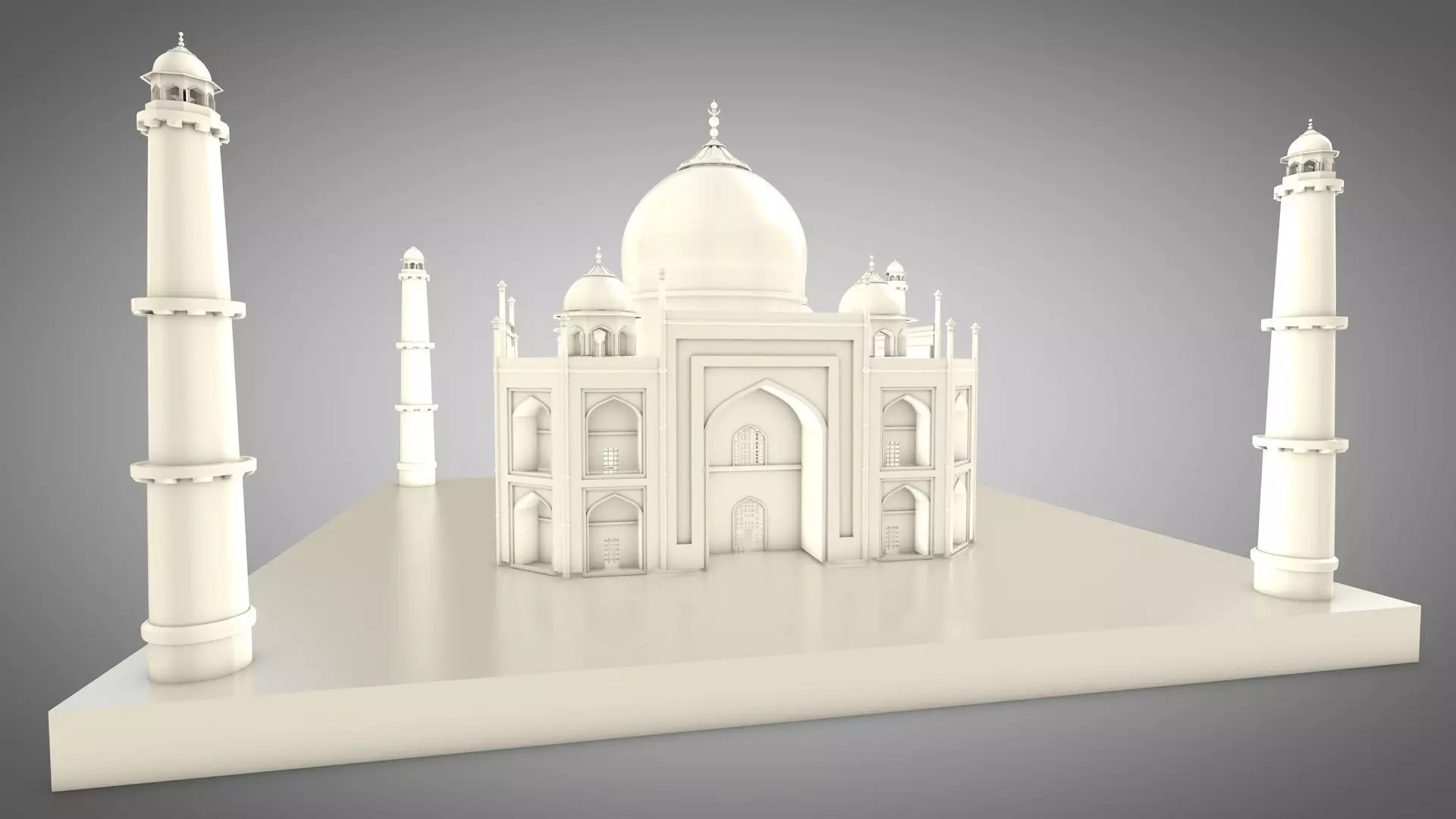 Taj Mahal Low-poly 3D model_0