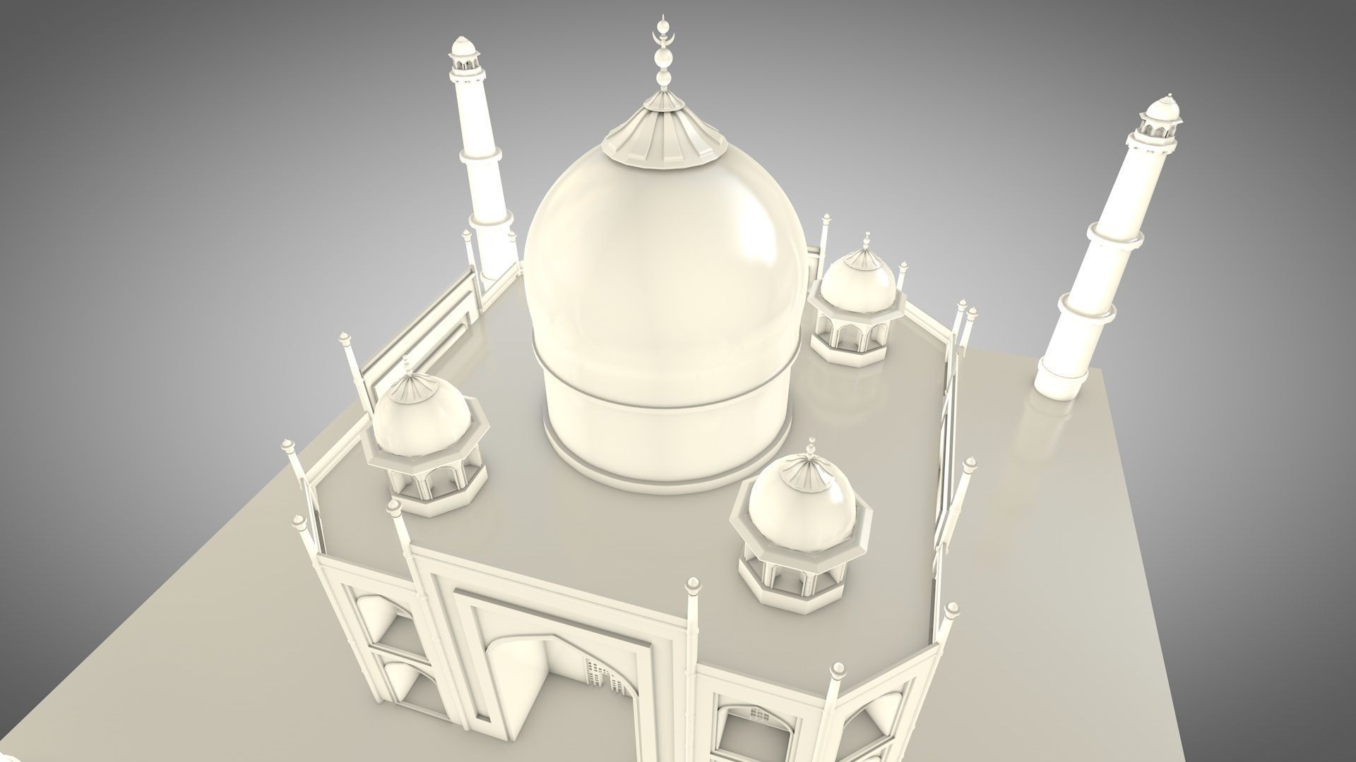 Taj Mahal Low-poly 3D model_2