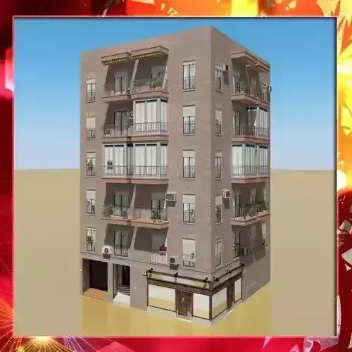 Photorealistic Low Poly Building