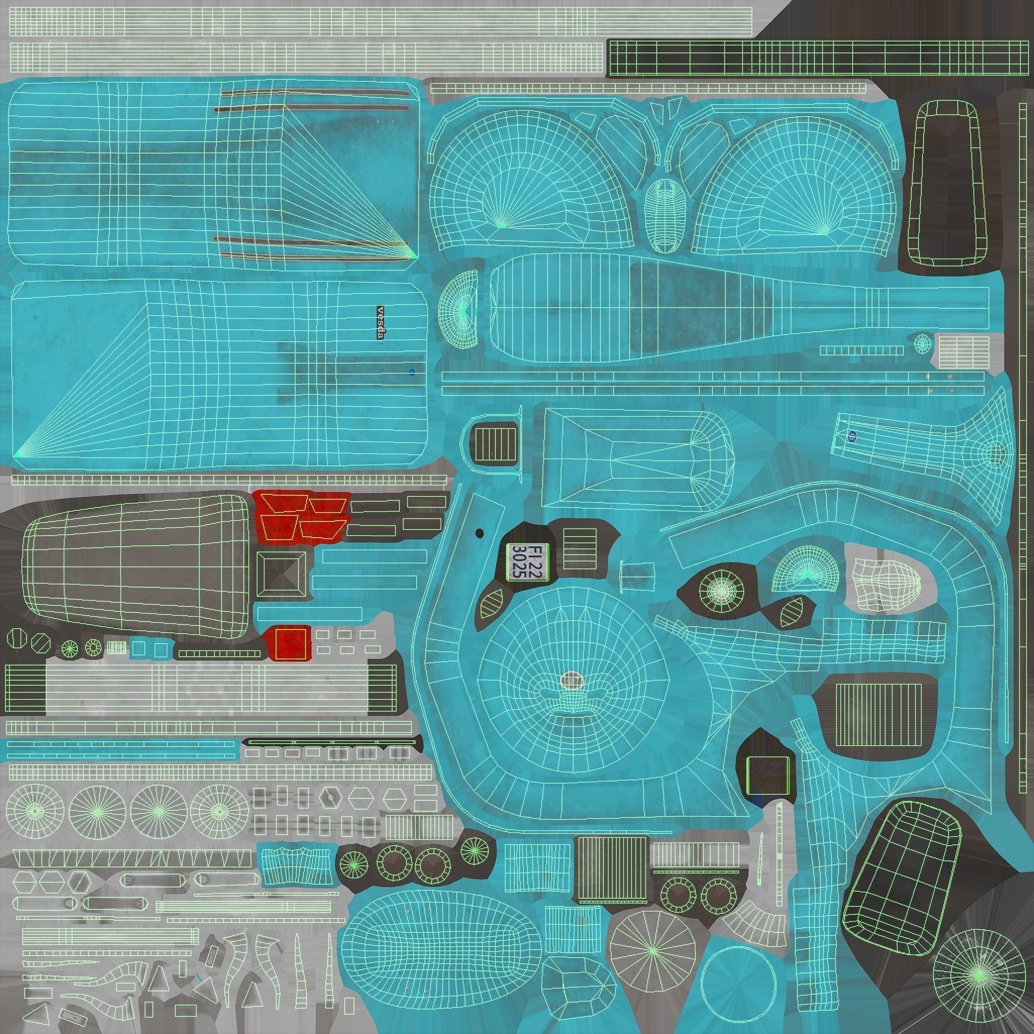 Vintage Scooter Low-poly 3D model_12