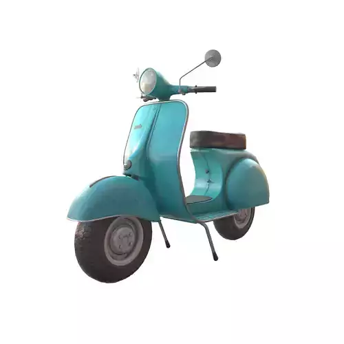 Vintage Scooter Low-poly 3D model