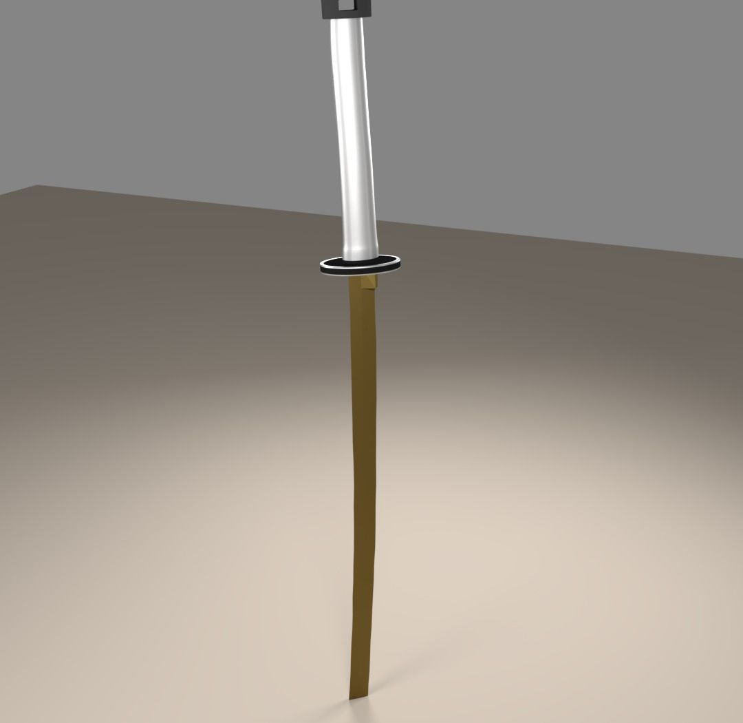 Katana samurai sword 3D model_1