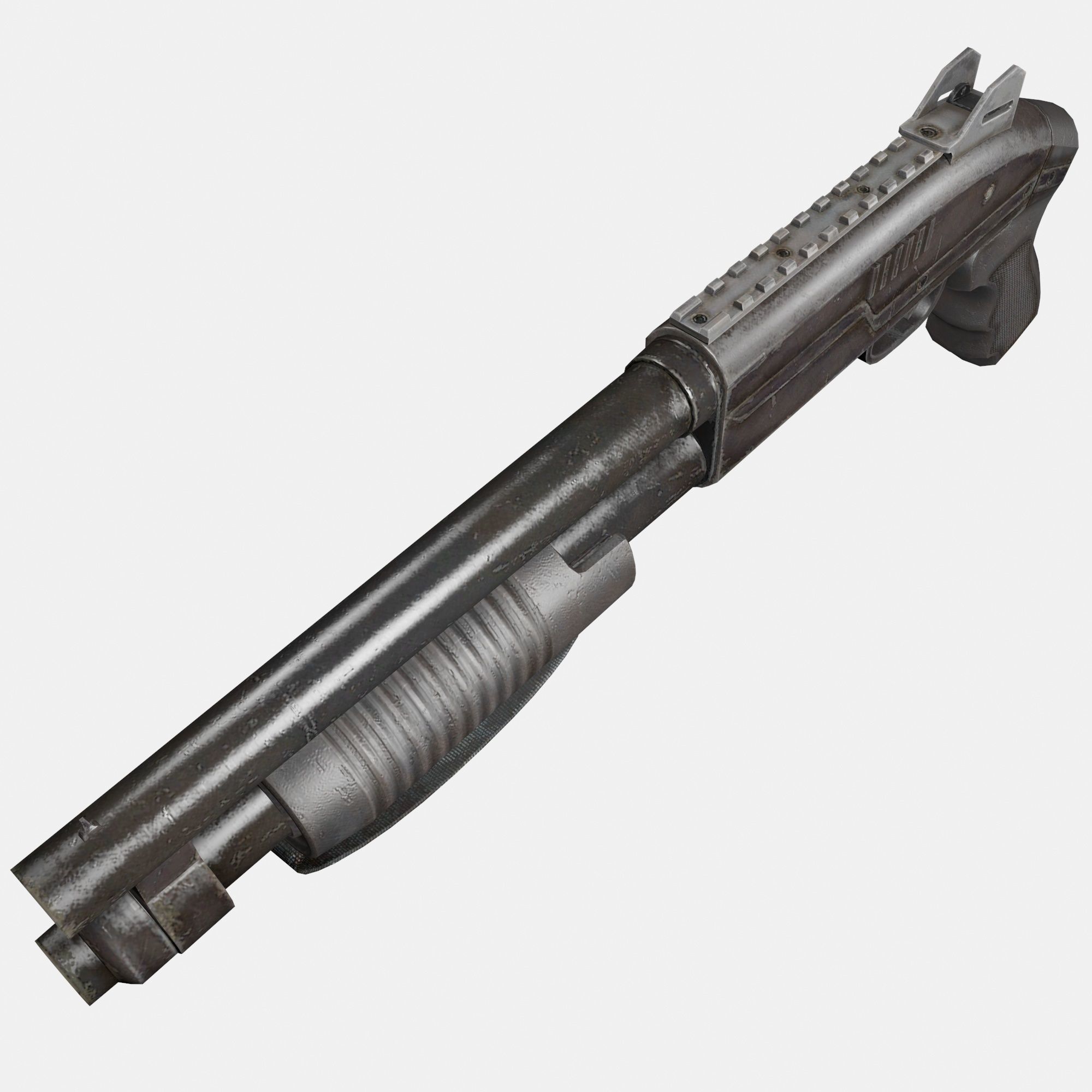 Assault Shotgun Low-poly 3D model_2