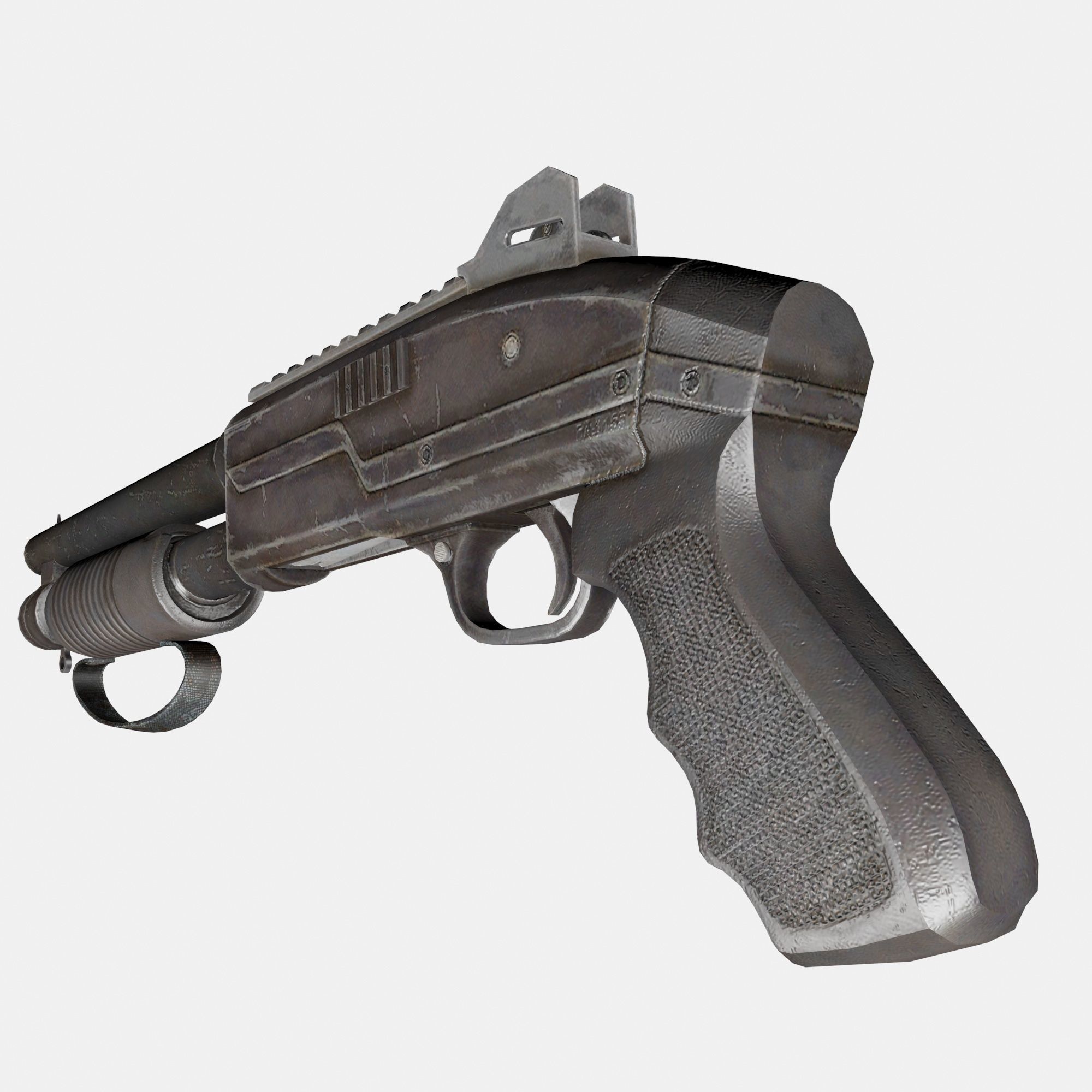 Assault Shotgun Low-poly 3D model_5