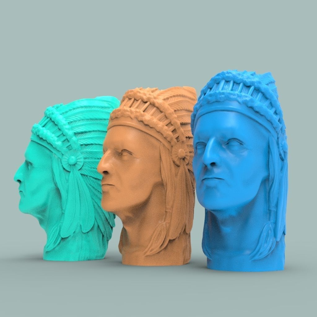 Red Indian case for clipper 3D print model_1